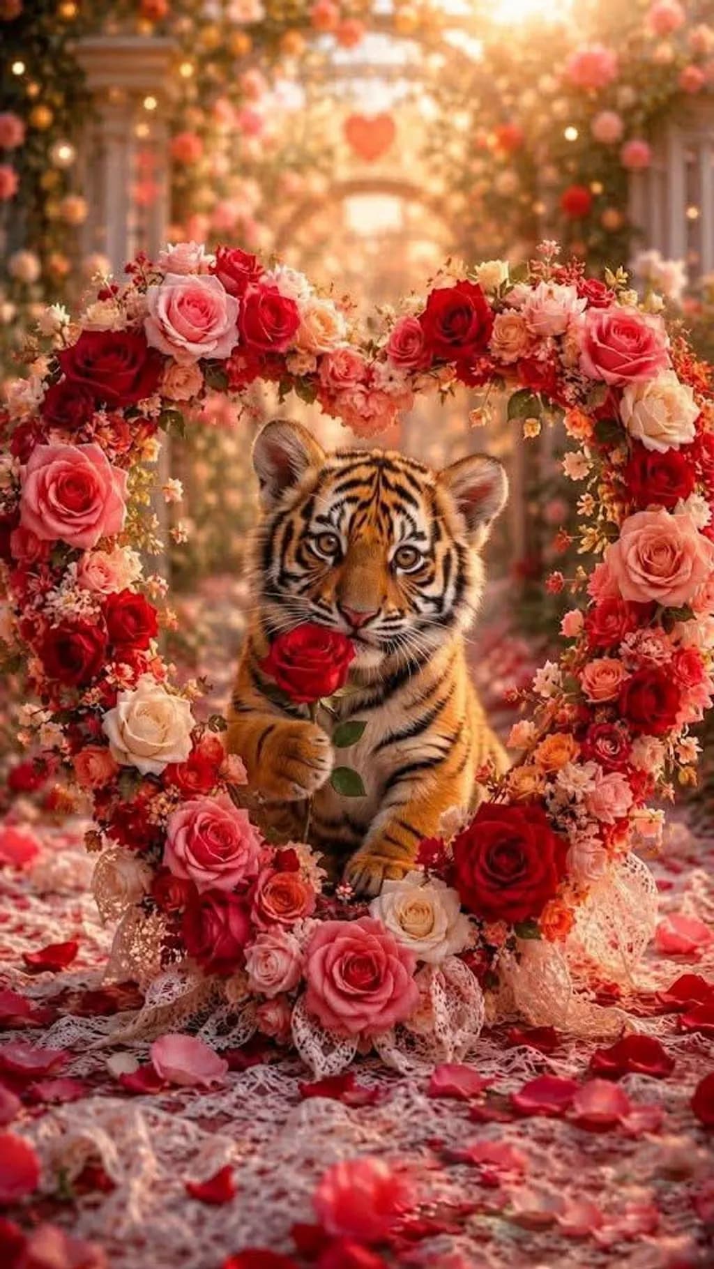 Tiger Rose Heart