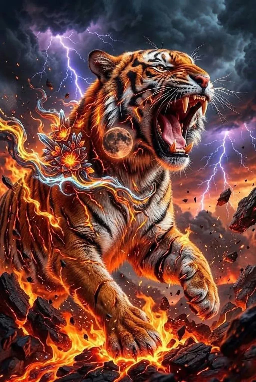 Fiery Tiger Storm
