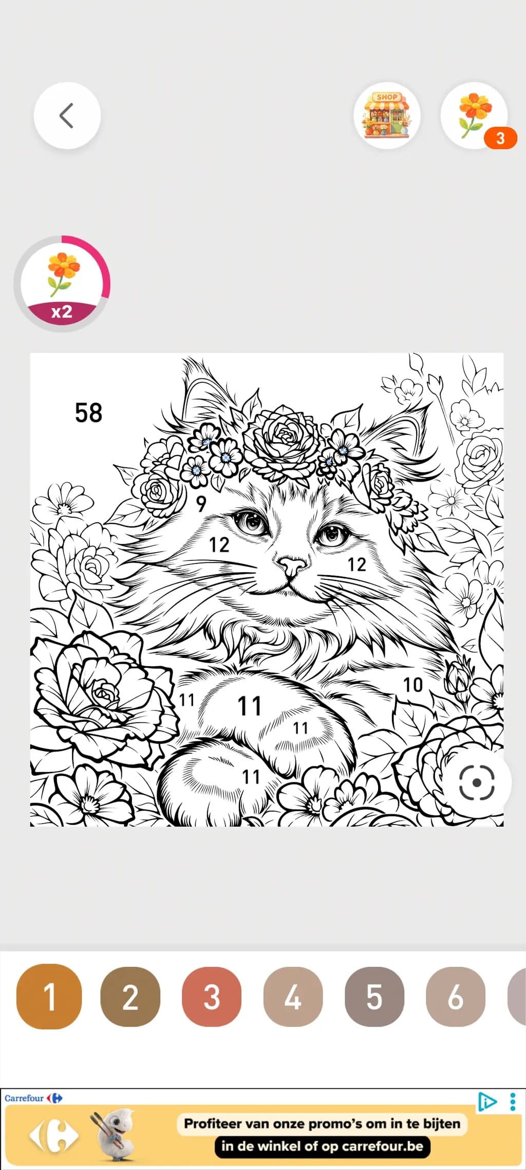 Floral Cat Portrait