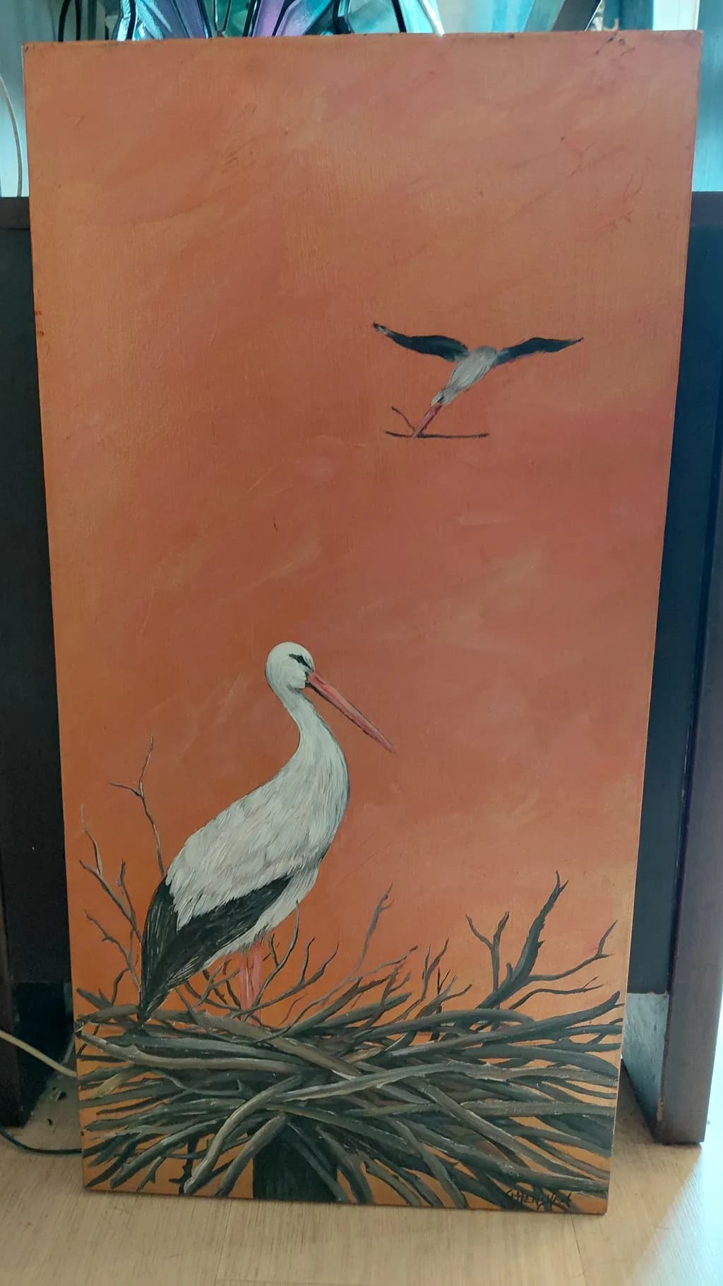 Herons in Flight and Rest