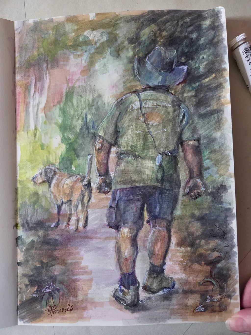 Man and Dog Walk
