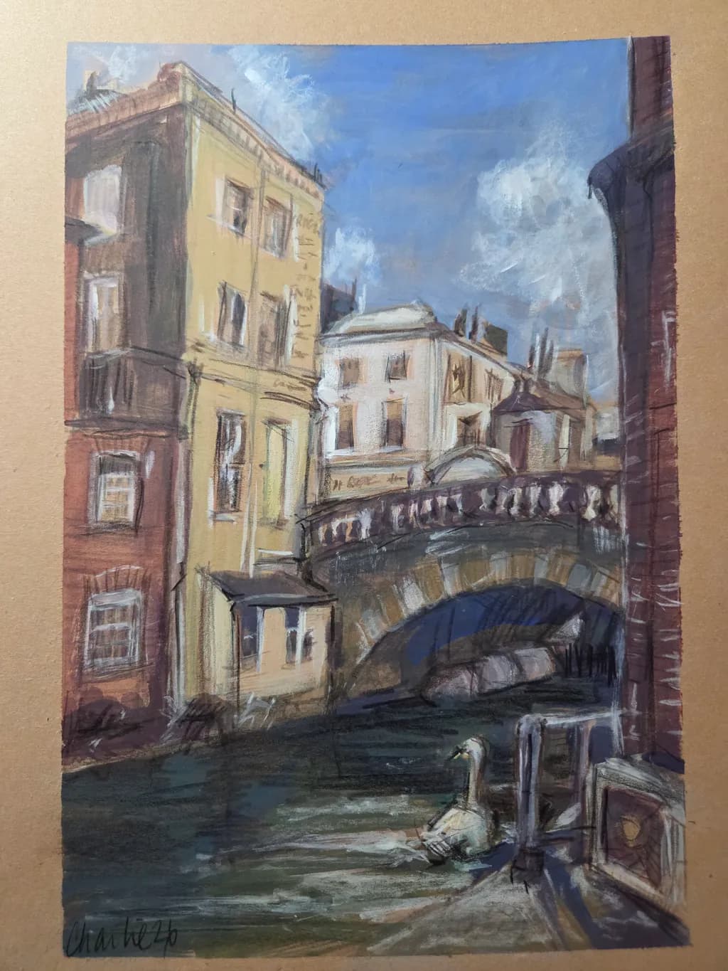 Canal Bridge and Swan