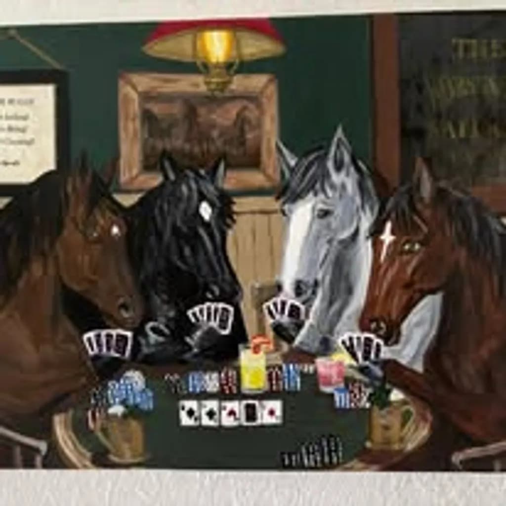 Horses Playing Poker