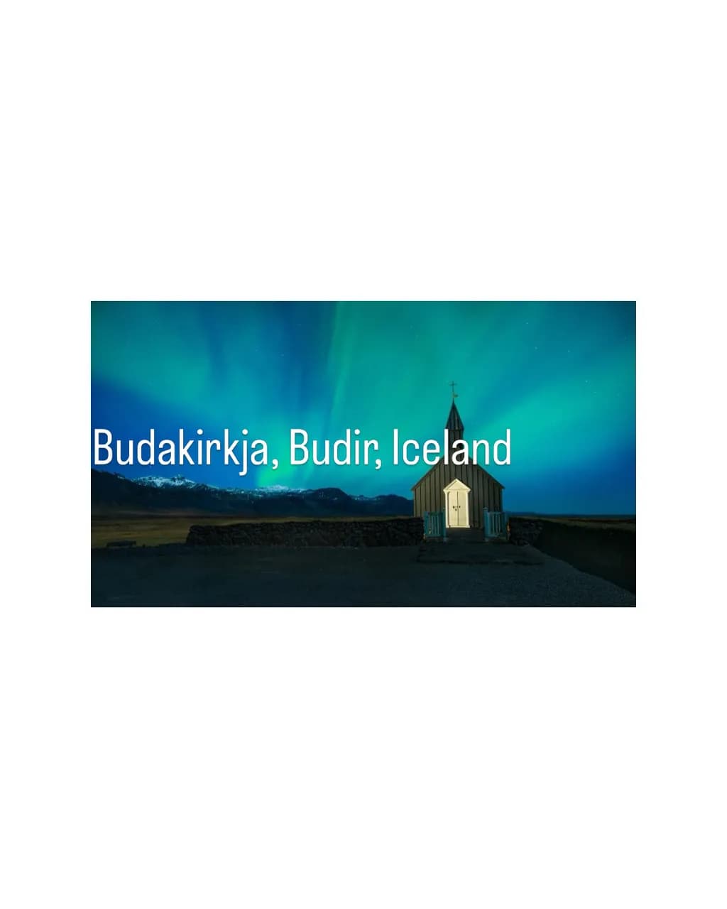 Budakirkja Church, Iceland Night