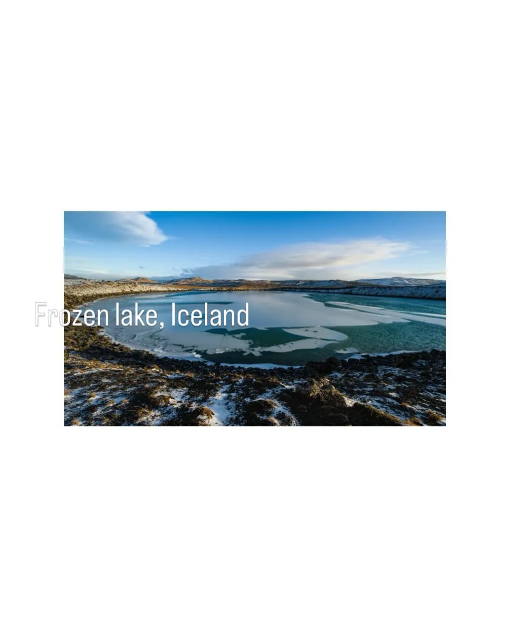 Frozen Lake Iceland