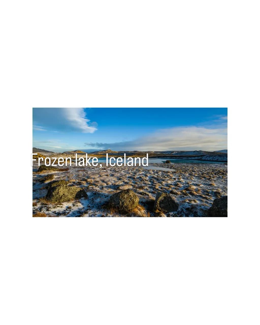 Frozen Lake Iceland