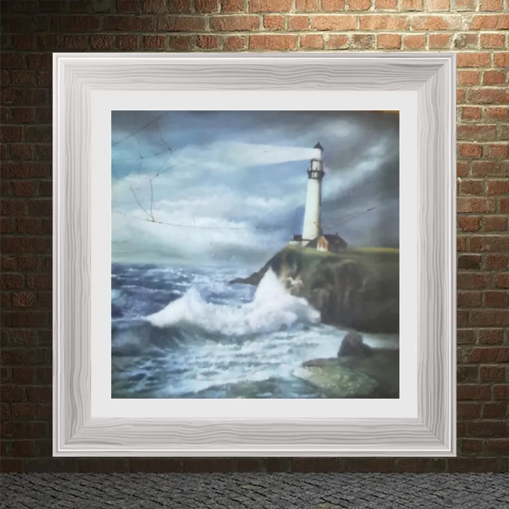 Lighthouse on Stormy Coast
