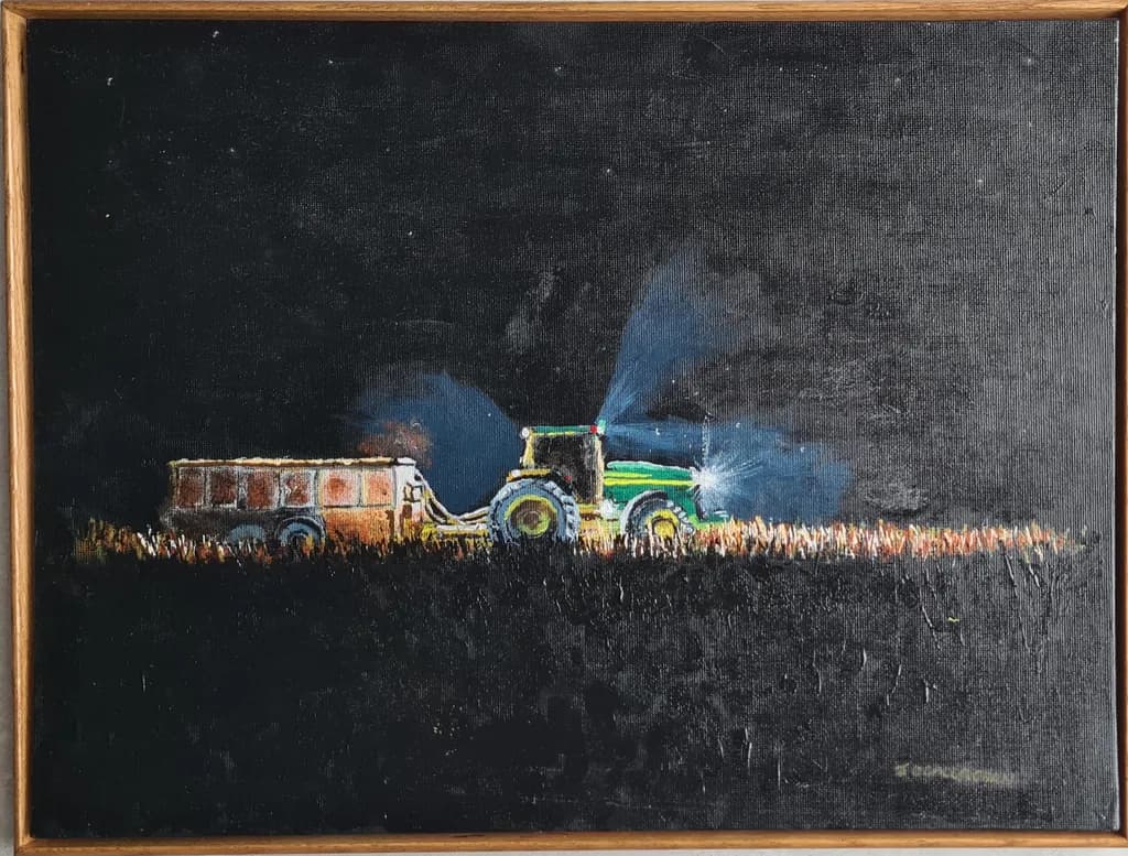 Inbound Tractor at Night