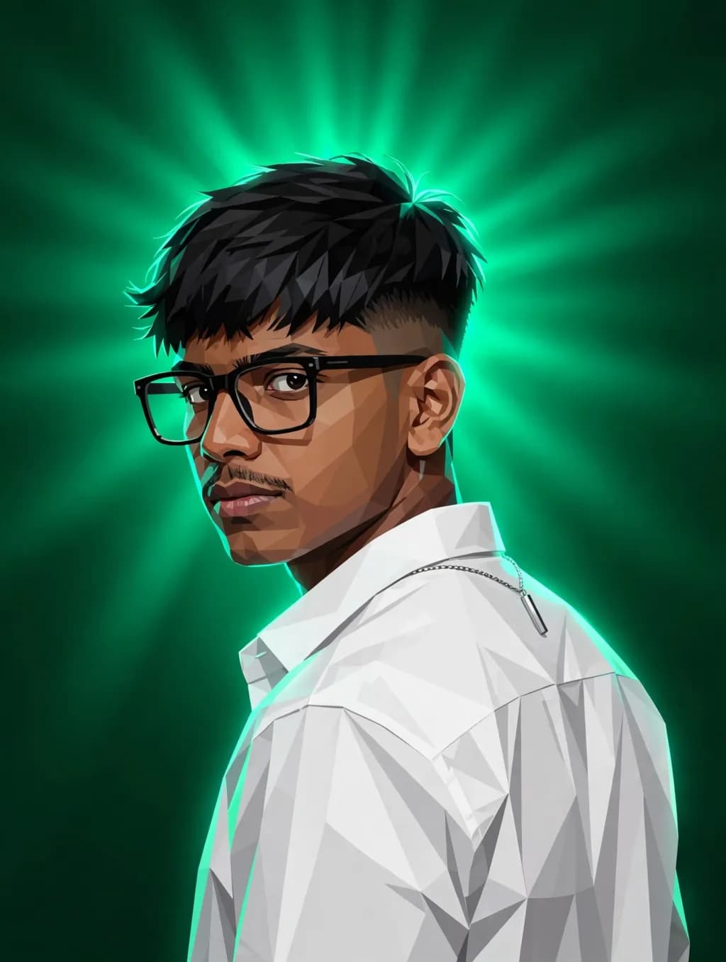 Portrait with Green Radiance