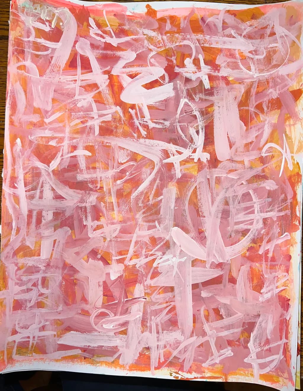 Abstract Pink Layers