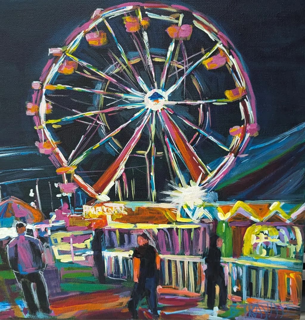Ferris Wheel Night Scene