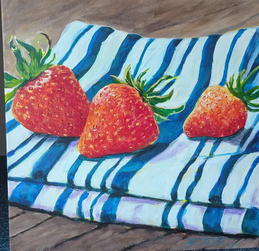 Strawberries on Cloth