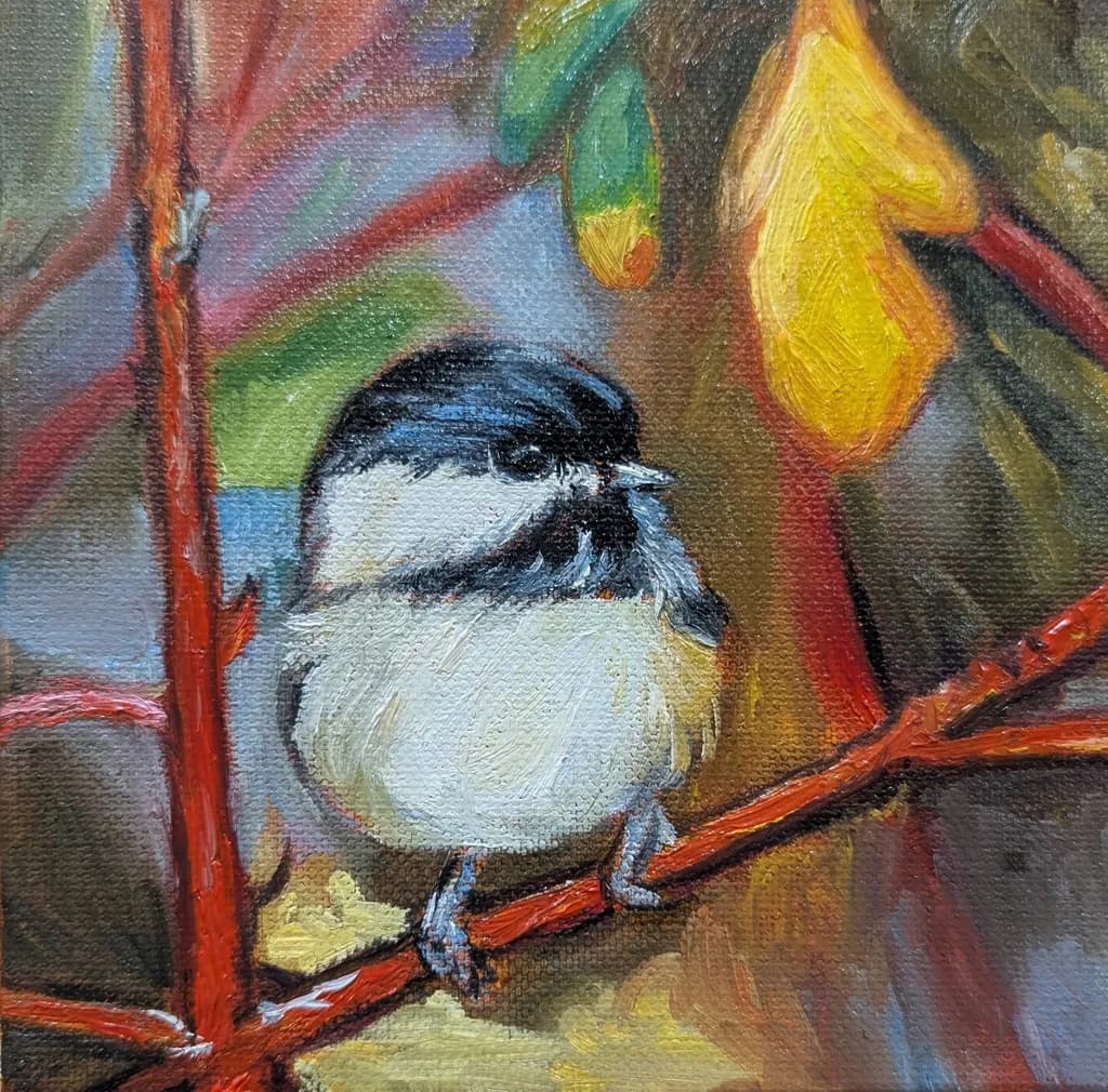 Chickadee on Branch