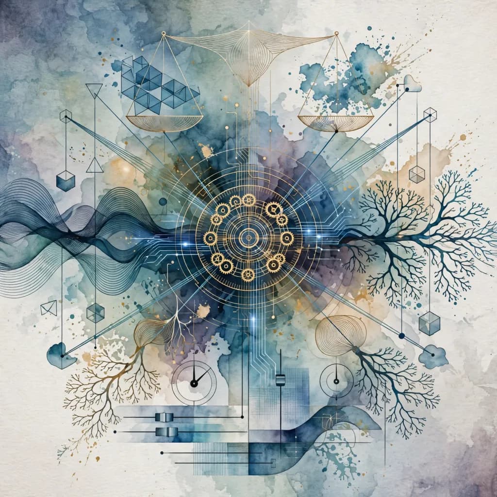 Abstract Geometry and Nature Blend