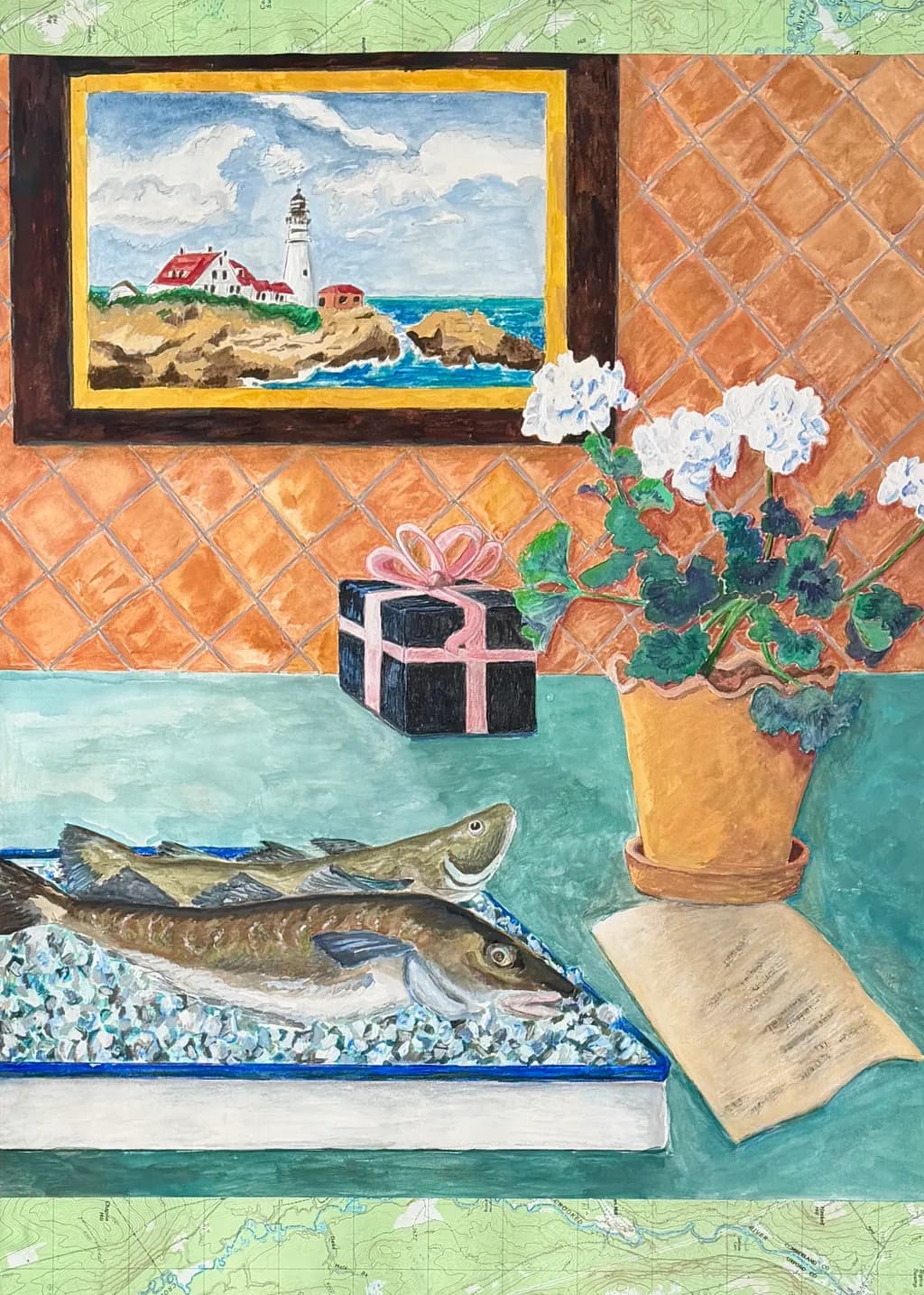 Coastal Still Life with Fish
