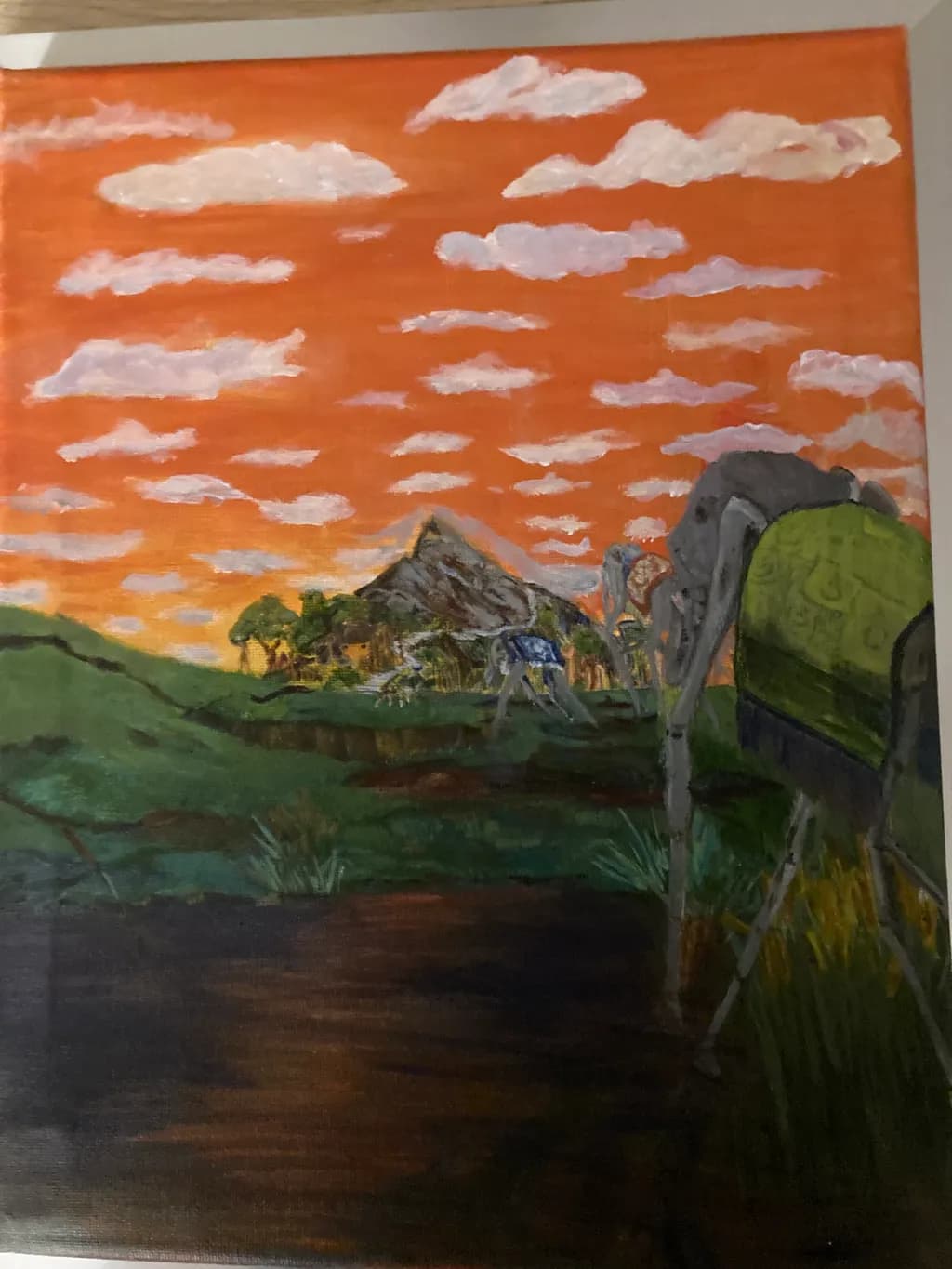 Mountain View with Creatures