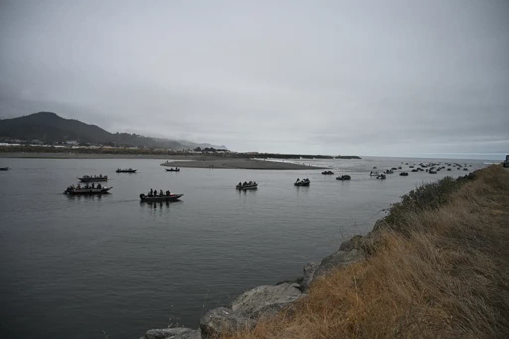Fishing Boats on River