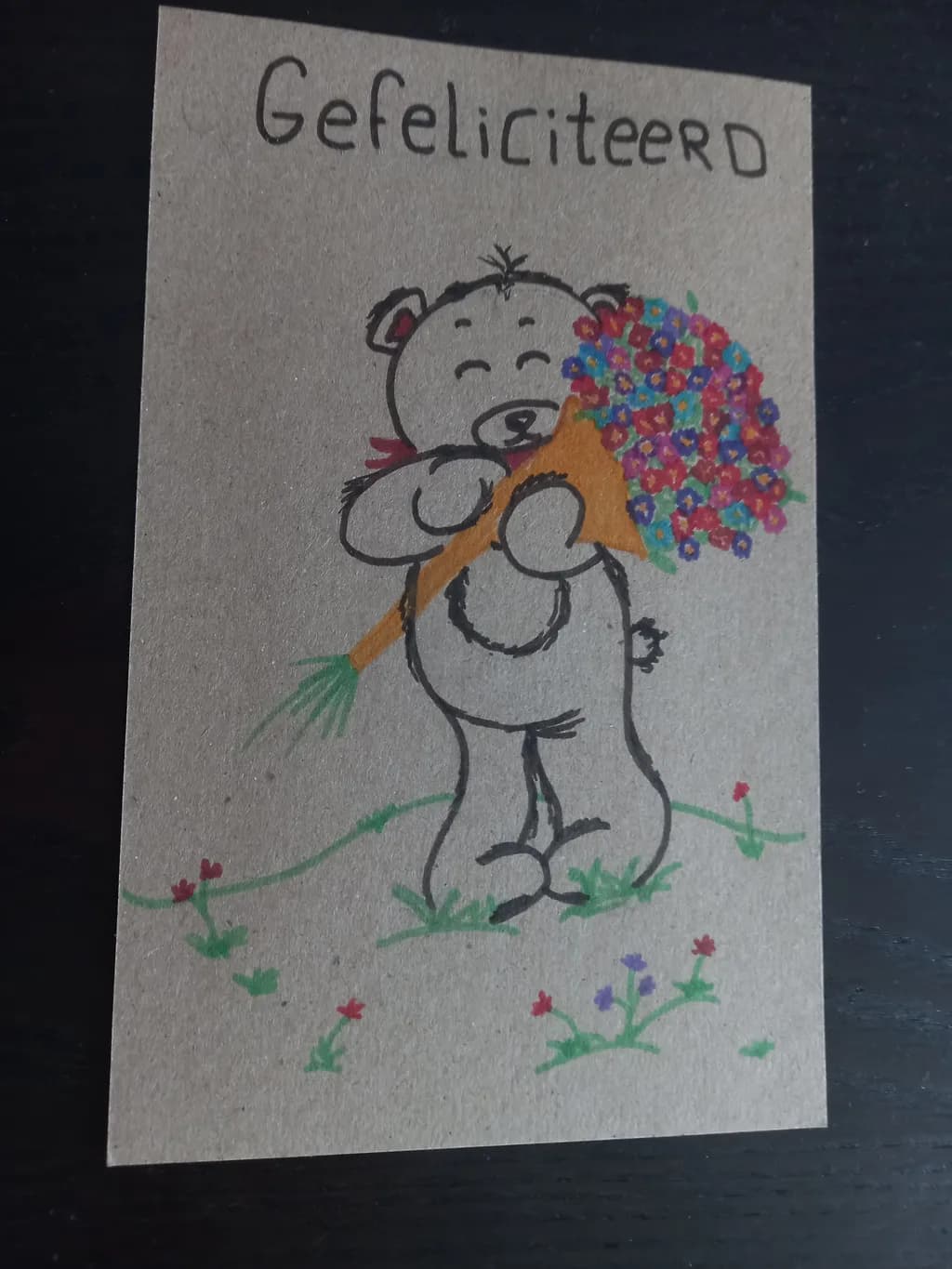Bear with Bouquet
