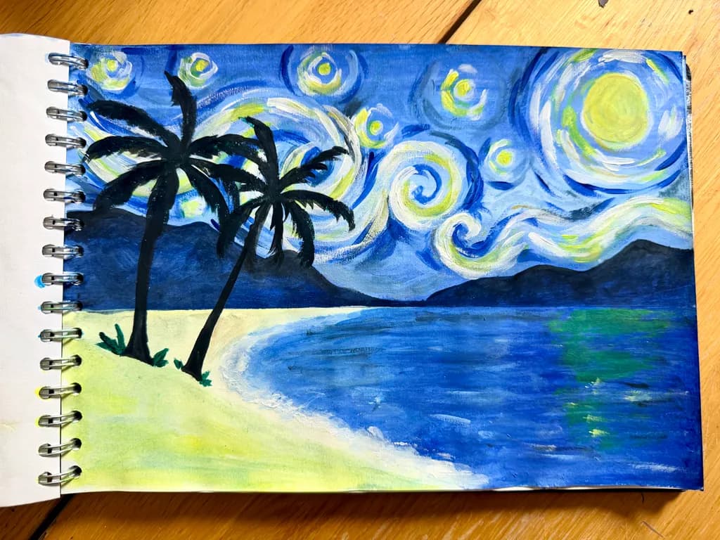 Starry Beach Night