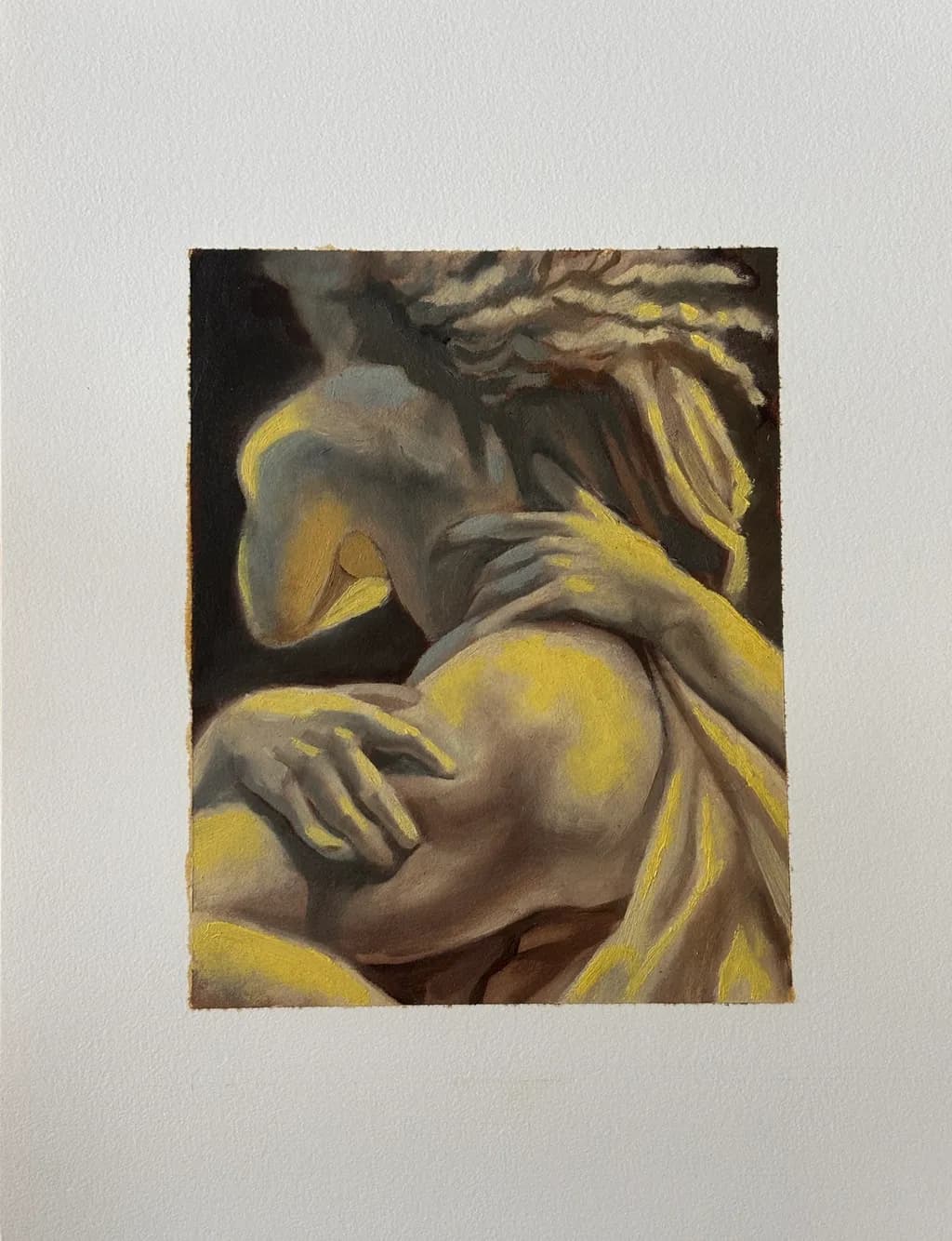 Embrace in Shadow and Gold