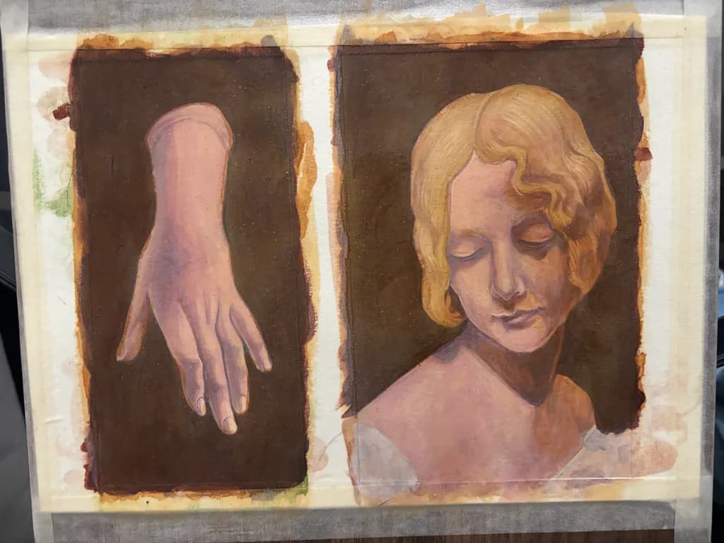 Portrait and Hand Study