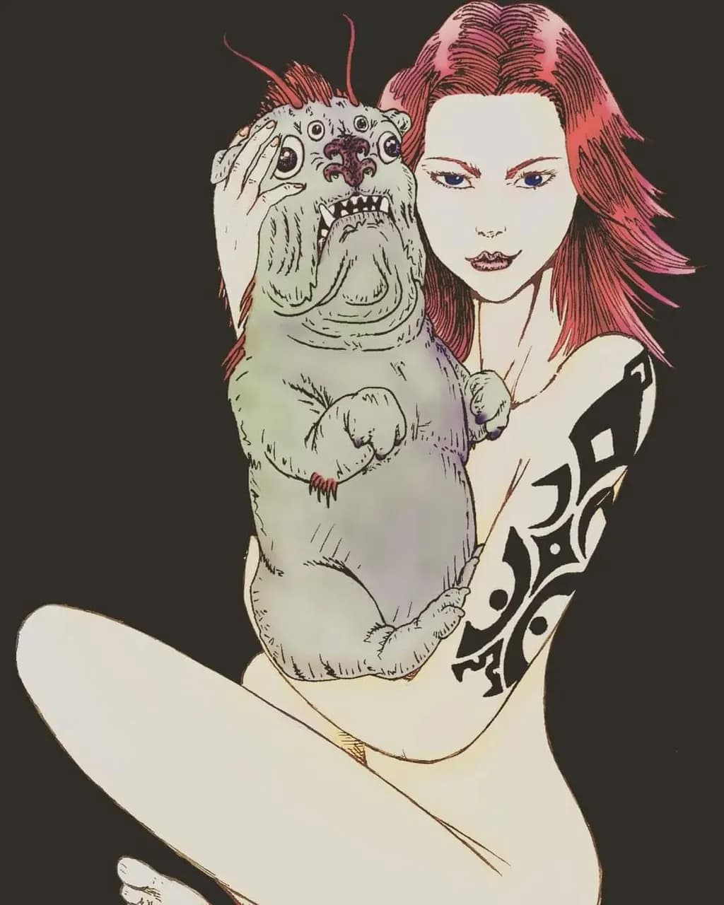 Redhead with Creature