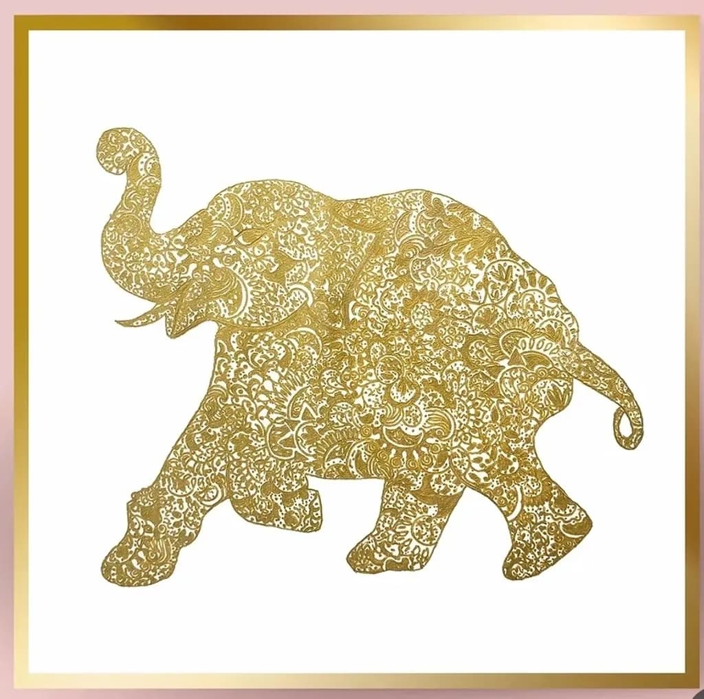 Golden Elephant Pattern