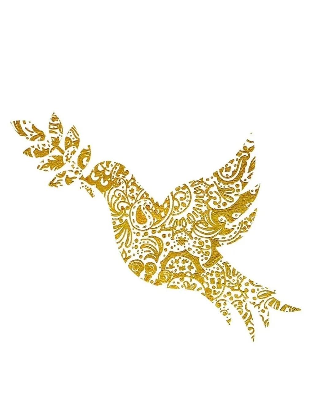 Ornate Dove with Olive Branch