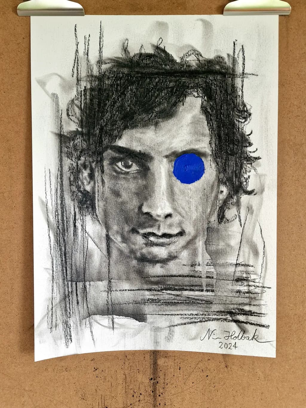 Blue Circle Portrait