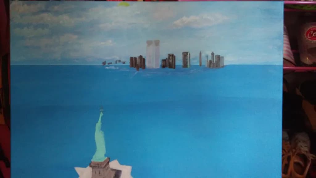 Statue of Liberty Skyline, unfinished oil