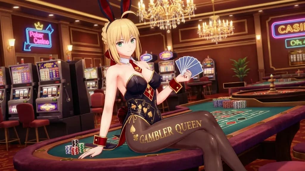 Gambler Queen at the Casino