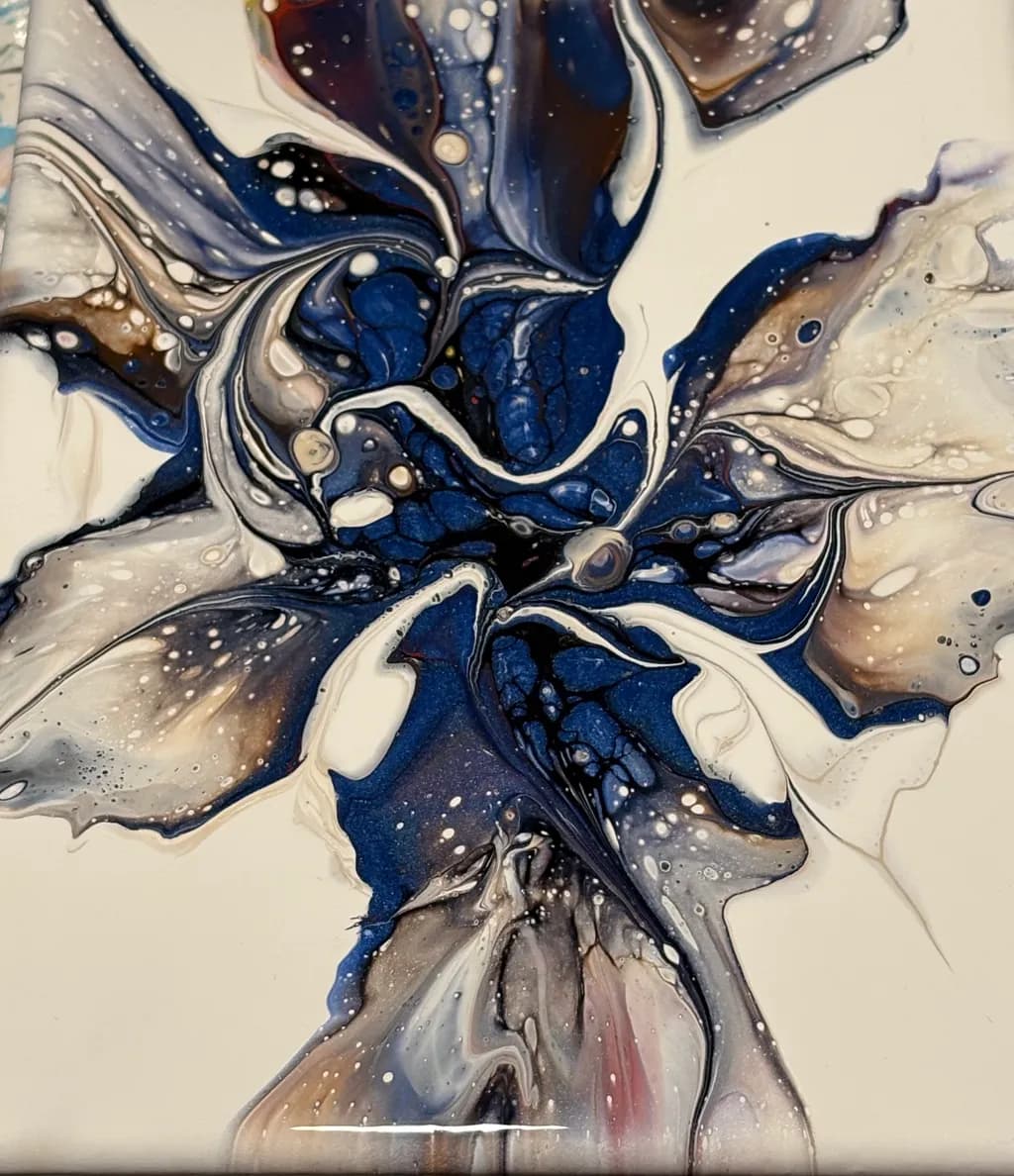 Indigo Marble Bloom