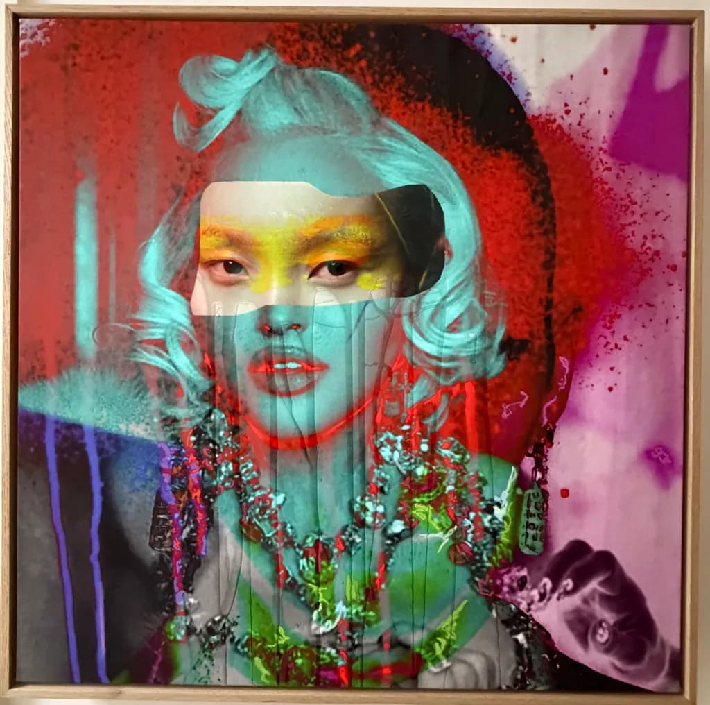 Neon Veil Portrait