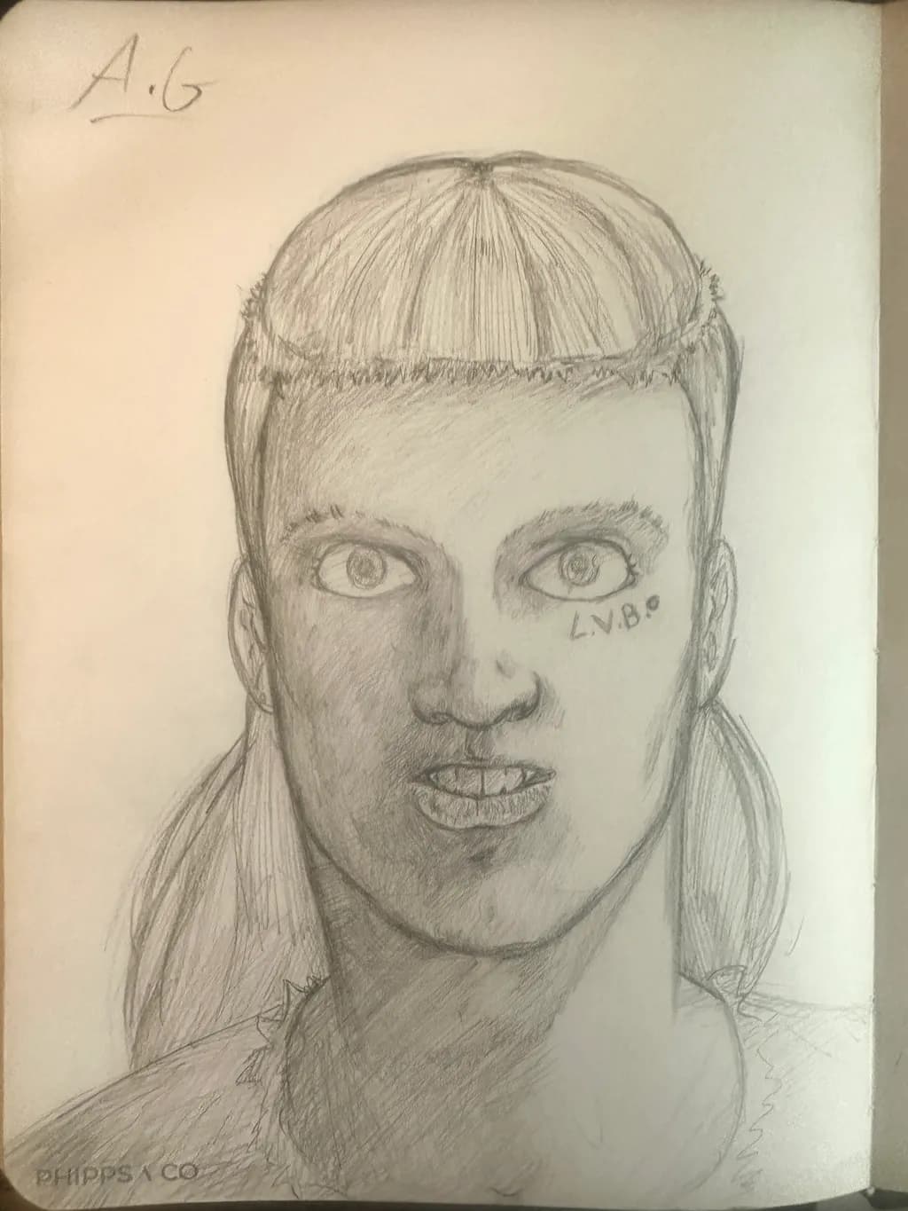 Ponytail Portrait Sketch