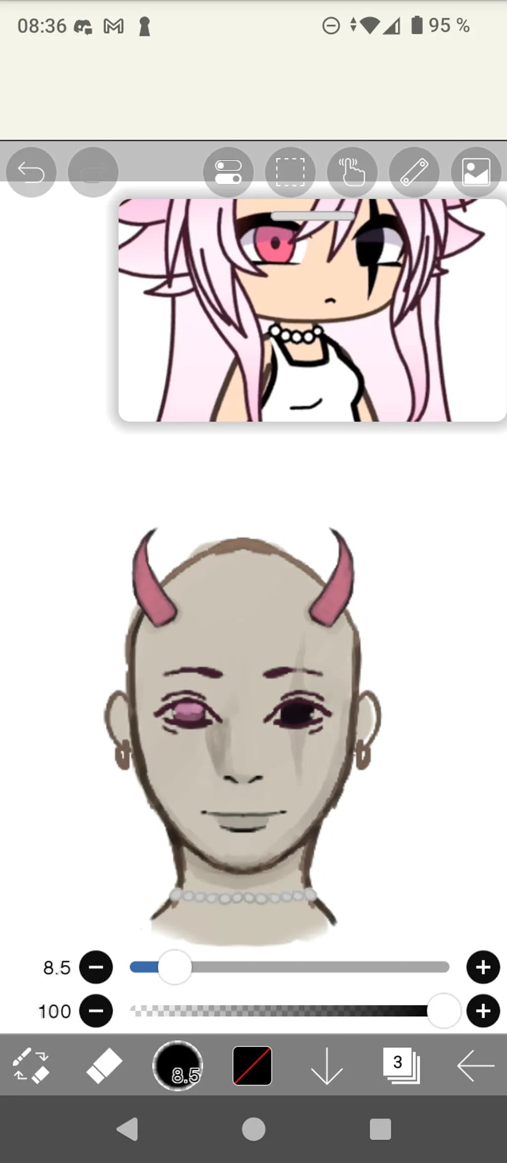 Two-Toned Demon Portrait