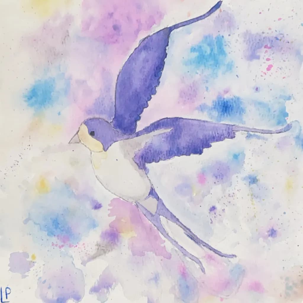 Purple Swallow Flight