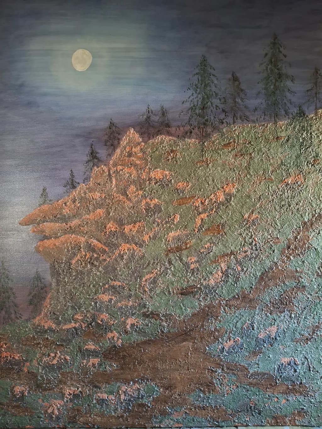 Moonlit Forest Ridge