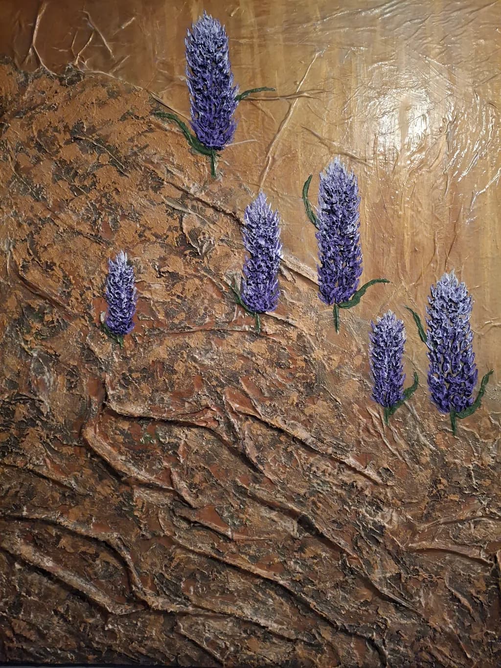 Lavender on Bark