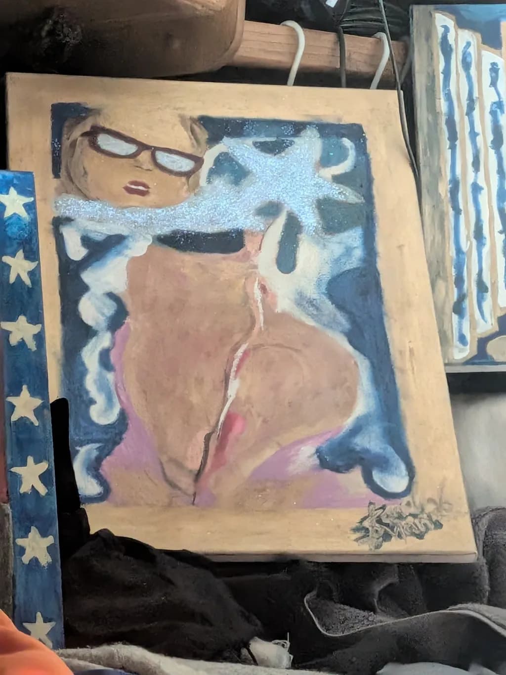 Blue Abstract Portrait