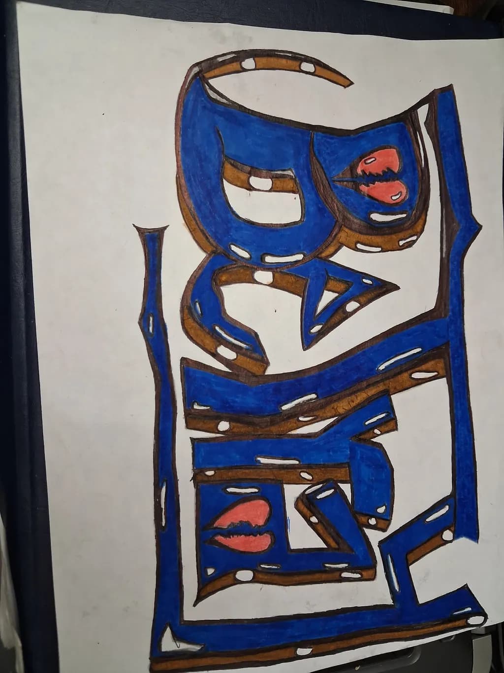 Blue Geometric Portrait