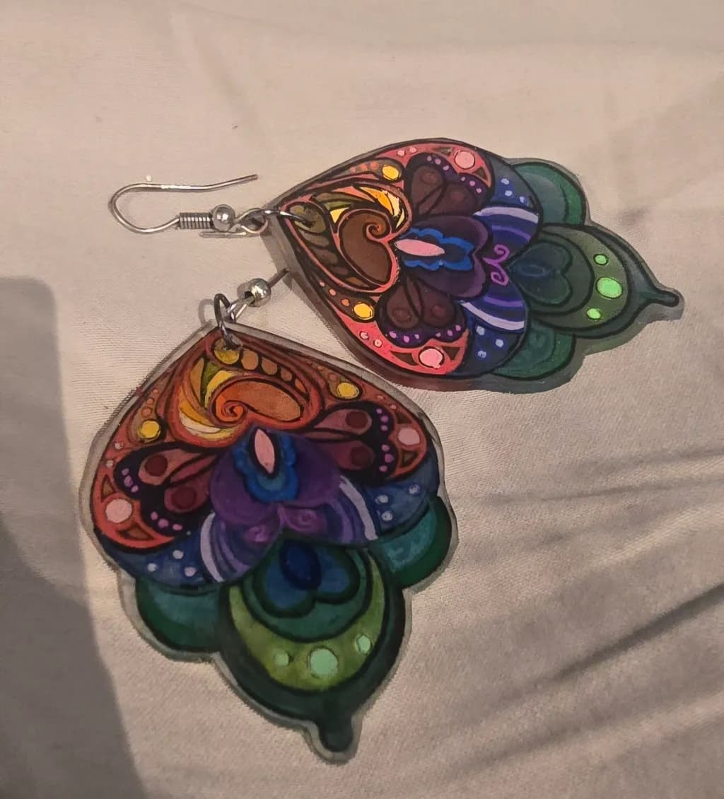 Painted Butterfly Earrings