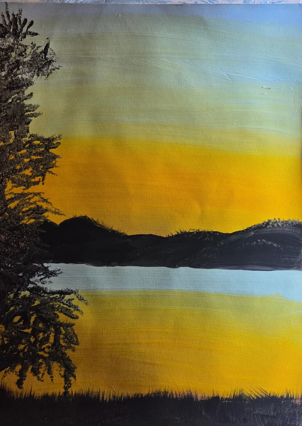 Golden Hillside Sunset