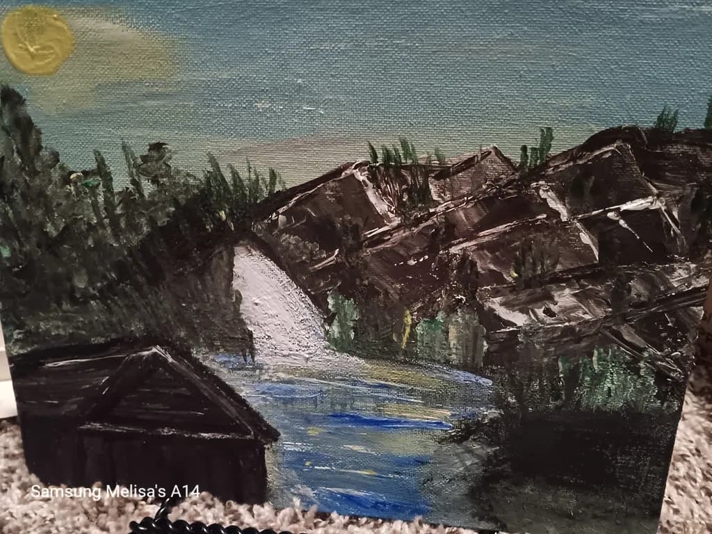 Moonlit Rooftop Village