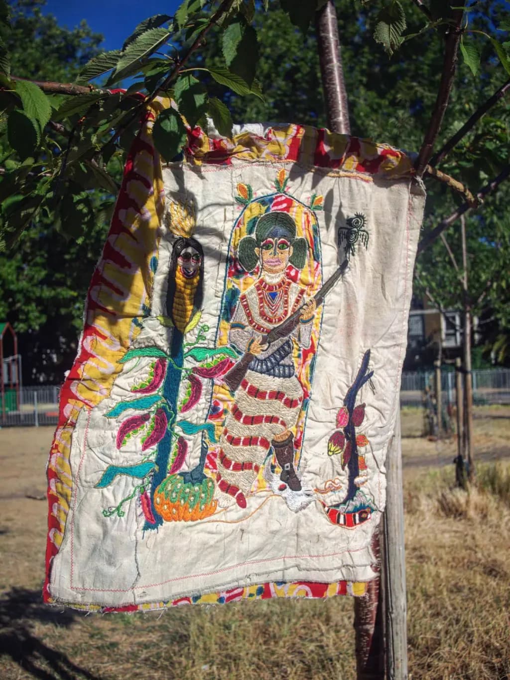 Embroidered Folk Tableau