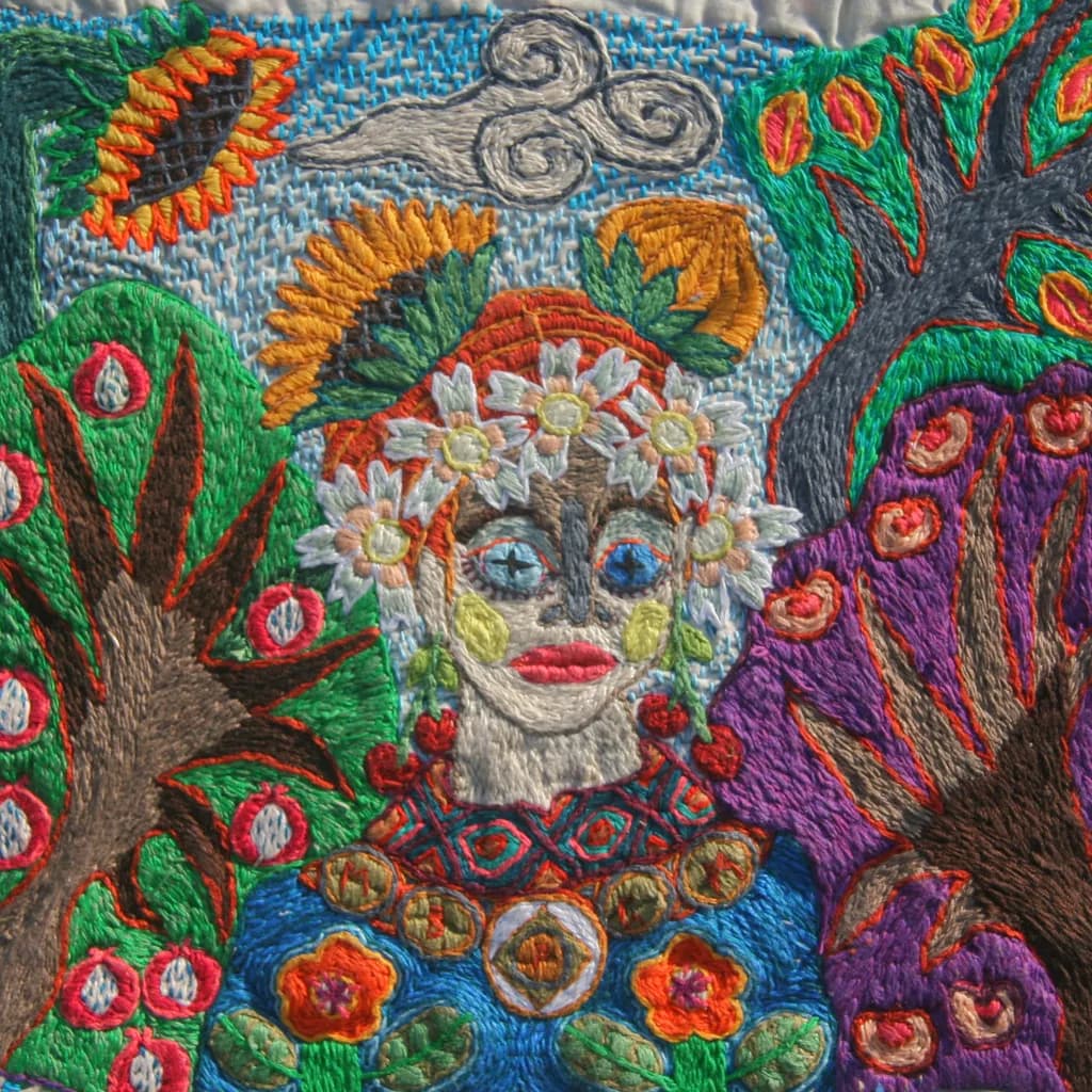 Embroidered Garden Portrait