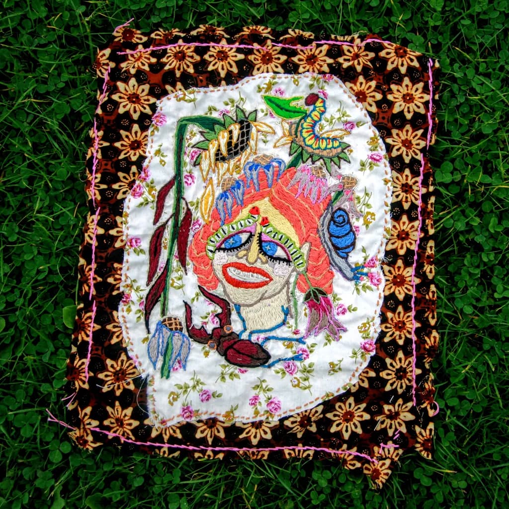 Embroidered Carnival Portrait