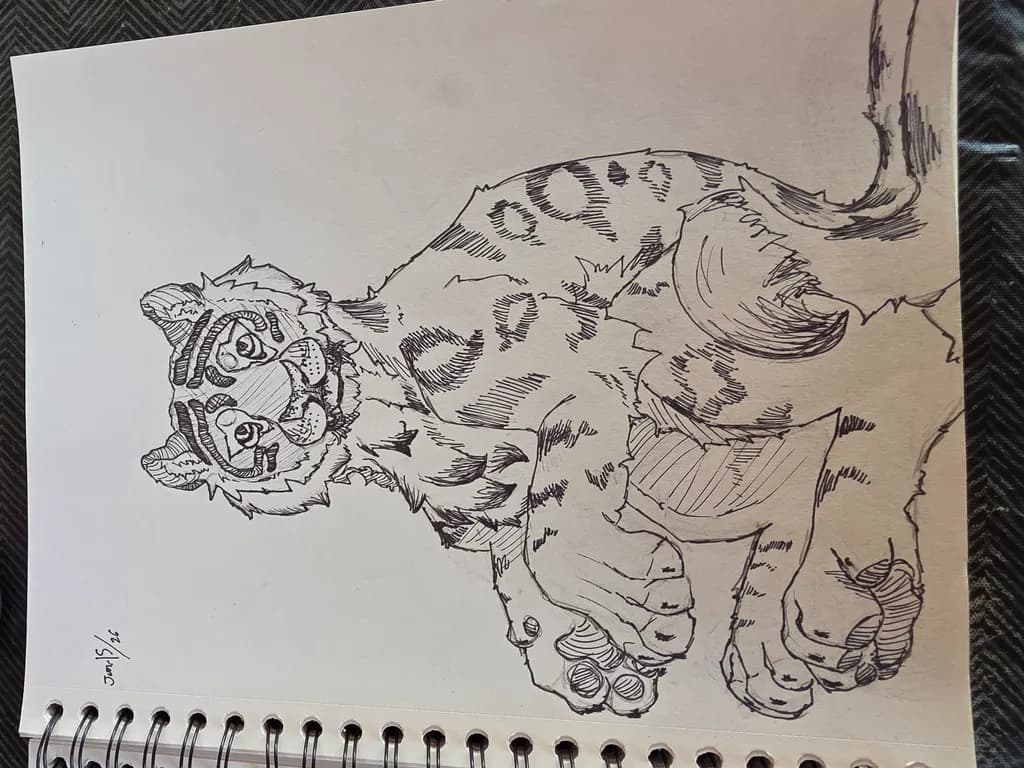 Striped Feline Portrait