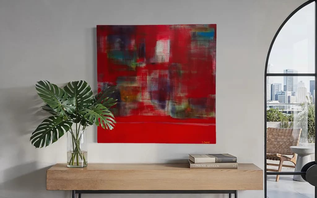 Crimson Urban Abstraction