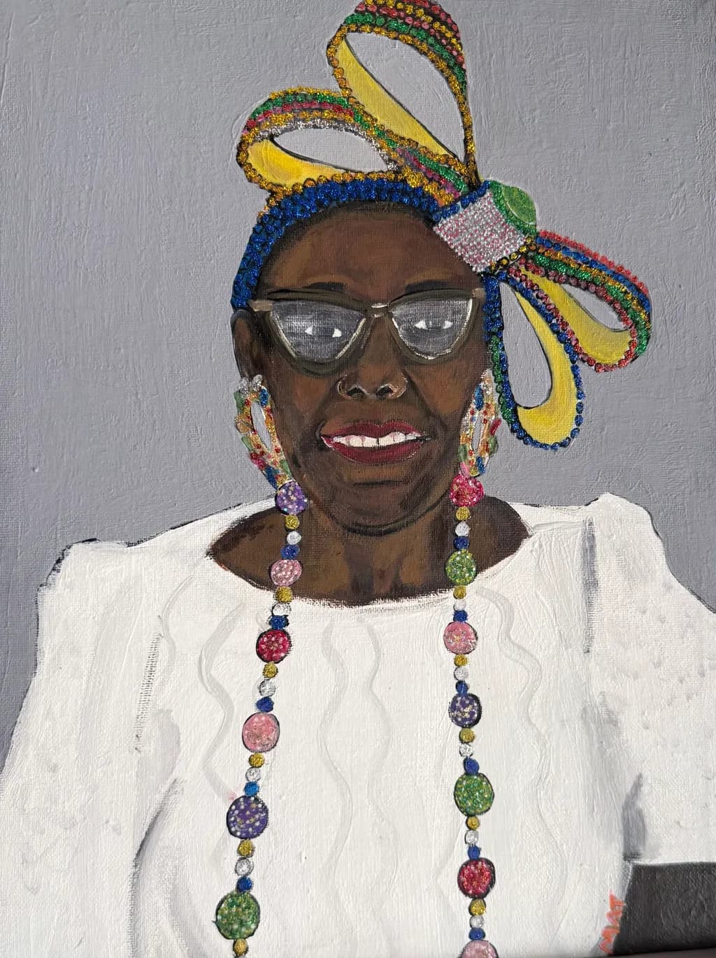 Beaded Elegance Portrait