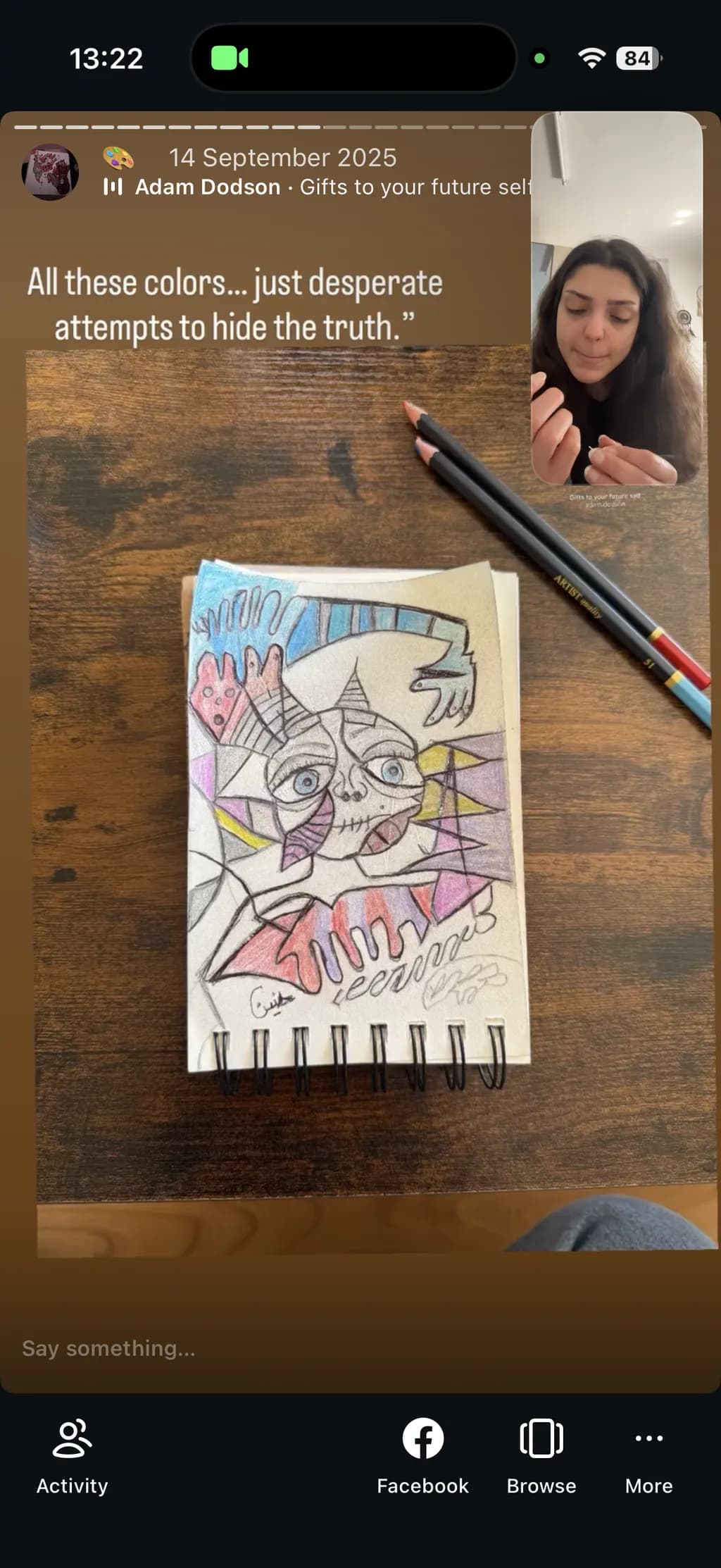 Colorful Skull Study